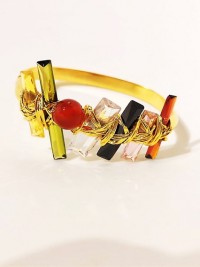Shakil Ismail, Bracelets, Stone - Zircon & Ruby, Designer Jewelry, AC-SKL-226